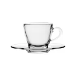 תמונת אווירה: כוס אספרסו Libbey 80 מ"ל מלאה בקפה חזק.