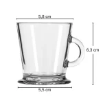 כוס אספרסו זכוכית ליביי, דגם ACAPULCO, בנפח 80 מ"ל. מוצגות שש כוסות.