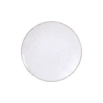 סט צלחות יוקרתי בצבע חום כפרי למראה שולחן מודרני ואלגנטי.