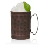 סט ספלי Moscow Mule של Libbey מנחושת מרוקעת, עם ציפוי פנימי מפלדת אל-חלד וידית גדולה.