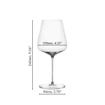 גביע יין Spiegelau Definition קריסטל, מיועד ליינות בורגונדי או בורדו אדומים.