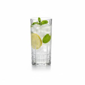 כוס הייבול קריסטל 'Perfect Serve' של Spiegelau (350 מ"ל), מעוטרת בעיצוב קלאסי ובגיאומטריה מתוחכמת, מונחת על רקע לבן נקי.