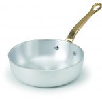 מיני מחבת אלומיניום עם ידית מוזהבת