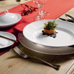 סט צלחות מערכת אוכל דגם קומפרוטבל שטוחות - מערכת אוכל פורצלן גרמני 18 חלקים