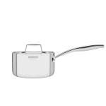 קלחת Tramontina עשויה נירוסטה עם מכסה וידית.