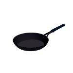 מחבת סטייקים משפחתית מברזל יצוק עם דפנות גבוהות.