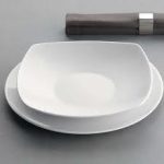 סט צלחות 6 מרובעות עמוקות 30 ס"מ פורצלן גרמני איכותי