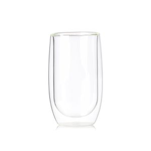 כוס בודדת מסט מדריד של ALFA, מלאה במשקה חם, המדגימה את בידוד הדופן הכפולה.