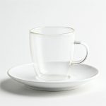 שש כוסות אספרסו קלות מזכוכית עם ידית בעיצוב אלגנטי מסדרת Alfa ברצלונה