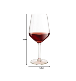 כוס קריסטל שקופה מסדרת Carré – רויאל לירדם, עמידה למדיח, מתאימה לאירוח יוקרתי