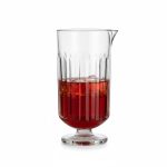 כלי זכוכית יוקרתי לערבוב קוקטיילים, הכולל בסיס עבה ופיית מזיגה נוחה.