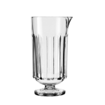 תקריב על הדוגמה המובלטת (Embossed) בבסיס כוס הערבוב של Libbey Flashback.