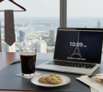 כוסות קפה שחור איכותיות. תמונה במשרד