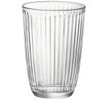 Bormioli Rocco – כוסות פסים 390 מ"ל בעיצוב יוקרתי, מושלמות לקוקטיילים, מיצים ומים.