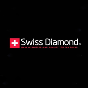 לוגו חברת Swiss Diamond, המסמל איכות וחדשנות בכלי בישול.