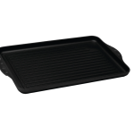 צילום מלמעלה של פלנצ'ת גריל Swiss Diamond 43x28 ס"מ, המדגיש את גודלה ועיצובה.