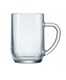 כוס בירה עם ידית לאחיזה יציבה (570 מ"ל), מיוצרת בטכנולוגיה מתקדמת לעמידות גבוהה.