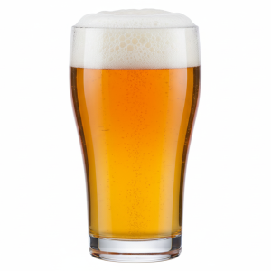 כוס Arcoroc קוניקל המשמשת להגשת בירה קרה עם קצף, מדגישה את הרב-שימושיות שלה.