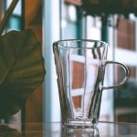 זוג כוסות קפה קונוס דופן כפולה 370 מ"ל עם ידית