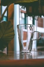 זוג כוסות קפה קונוס דופן כפולה 370 מ"ל עם ידית