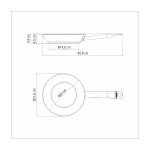 מחבת מקצועית 20 ס"מ 3 שכבות נירוסטה איכותית מידות