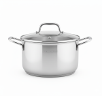 סיר Tramontina עמוק 3.6 ליטר, בעל בסיס טריפלייר (שלוש שכבות), מתאים לכיריים אינדוקציה.