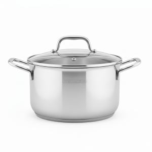 סיר Tramontina עמוק 3.6 ליטר, בעל בסיס טריפלייר (שלוש שכבות), מתאים לכיריים אינדוקציה.