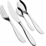 סט סכו"ם אולימפיה 24 חל' מבית Salvinelli. הסט עשוי נירוסטה 18/10 איכותית עם עיצוב מיוחד בעל סיומת מרובעת בקצה.