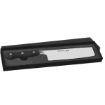 סכין Tramontina Nakiri מאושרת NSF, עם ידית Polywood מחוזקת, מוצגת באריזת יוקרה.