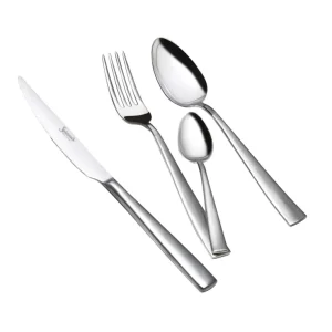 סט סכו"ם Time M-Ice מבית Salvinelli. הכלים עשויים נירוסטה 18/10 בגימור מאט ICE ייחודי, המעניק מראה מלבני ואלגנטי.