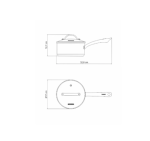 סיר רוטב (קלחת) מפלדת אל-חלד 16 ס"מ של טרמונטינה, כולל מכסה זכוכית מחוסמת עם ידית נירוסטה.