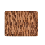 קרש חיתוך Tramontina Cubus להגשת ברביקיו, עשוי מעץ טיק הפוך ממוחזר, מידות 45*34 ס"מ.