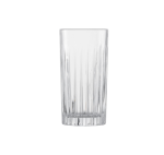 כוס הייבול Stage מבריקה עם משקה לימונדה, מונחת על דלפק עץ בבר מודרני.