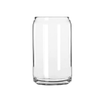 תמונת מוצר חדה של כוס שתייה Libbey בעיצוב פחית, המדגישה את צורתה הייחודית.