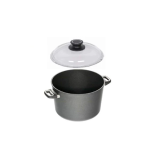 סיר AMT Gastroguss עמוק עם מכסה, עשוי אלומיניום יצוק עמיד וכולל ציפוי Lotan® נון-סטיק.