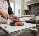 משטח חיתוך ידידותי לסכינים, שומר על חדות הלהב ועמיד בשימוש אינטנסיבי במסעדות.