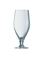 כוס בירה עם רגל, זכוכית מחוסמת של "ארוקוק", עיצוב פילזנר קלאסי.