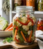 צנצנת זכוכית גדולה בנפח 2 ליטר של בורגונובו לכבישה ואחסון.