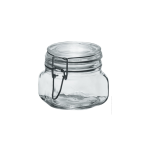 כלי זכוכית איטלקי לאחסון הרמטי של ריבות וממרחים בעיצוב כפרי ואיכותי.