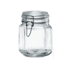 צנצנת זכוכית 1 ליטר ייעודית להכנת חמוצים עם סגירה הרמטית.