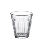 כוס זכוכית נמוכה 160 מ"ל דגם Picardie של המותג Duralex, מתאימה לאספרסו ארוך או לילדים.