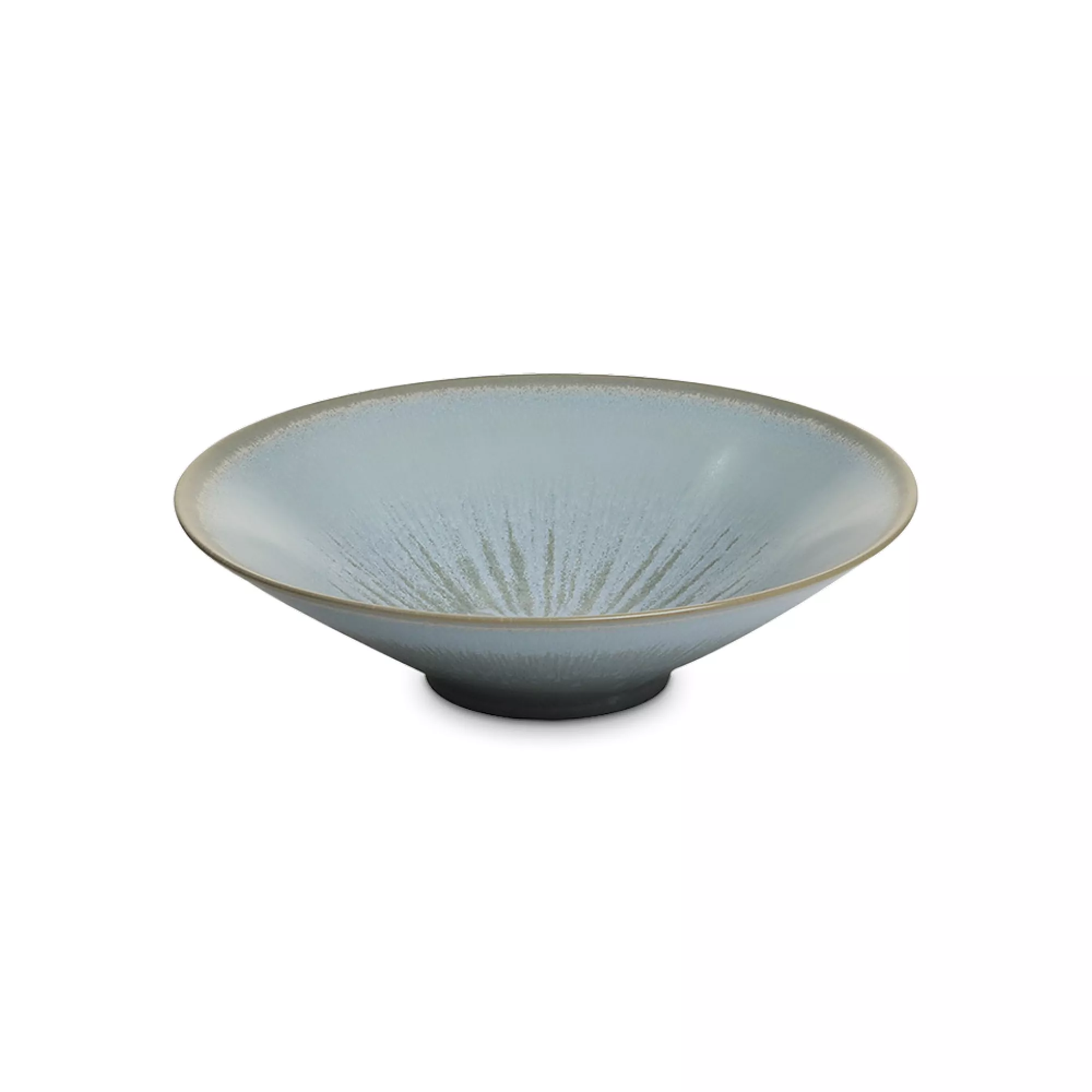 קערות הגשה מעוצבות מחימר ממוחזר ומינרלים מקומיים – דגם L9501-MG. זוג קערות עמוקות Life Concept בקוטר 25 ס"מ בגווני תכלת משתנים על רקע לבן.