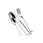 סט סכו"ם 24 חלקים דגם Euro Forgiato מבית סלווינלי – סכין, מזלג, כף וכפית.