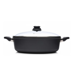 סיר סוטאז' עמוק 32 ס"מ Swiss Diamond XD בנפח 6.8 ליטר – מבט חזיתי על רקע לבן.