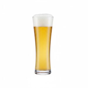 כוס בירה שוט זוויזל מלאה בבירה קרה עם קצף סמיך למעלה